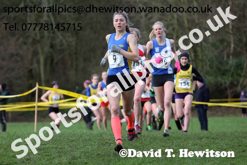 Womens under-17 Northern Cross Country Champs., Witton Park, Blackburn. Photo: David T. Hewitson/Sports for All Pics